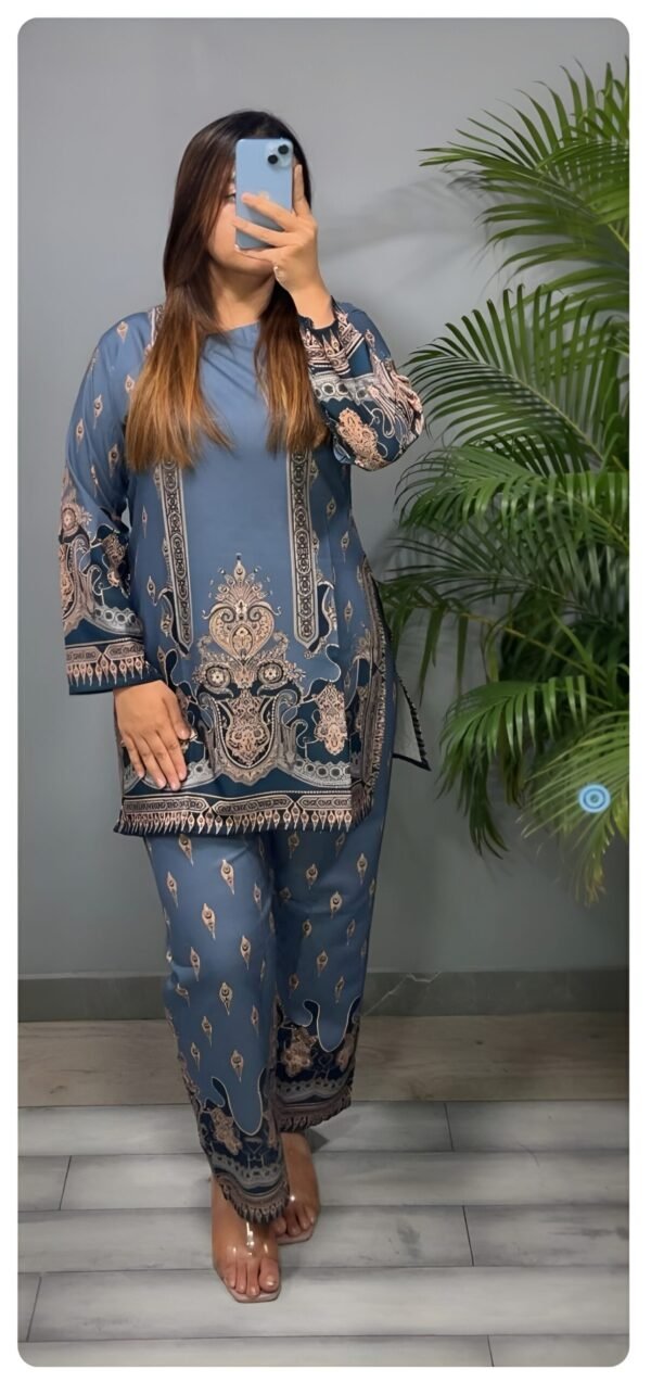 Blue Printed Co-ord Set for Women