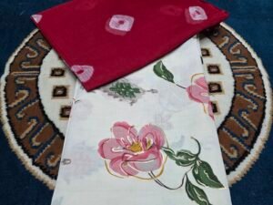 Faag Special: Pashmina Silk Suit with Doriya Hand-Batik Odhani ✨