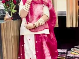 Faag Special: Diamond Silk Suit with Aari Magji & Doriya Odhani ✨